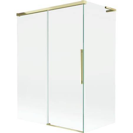 Mexen Rox L paroi de baignoire à 2 vantaux coulissants 120 + 70 x 150 cm, transparent, doré - 8C9L-120-070-50-00