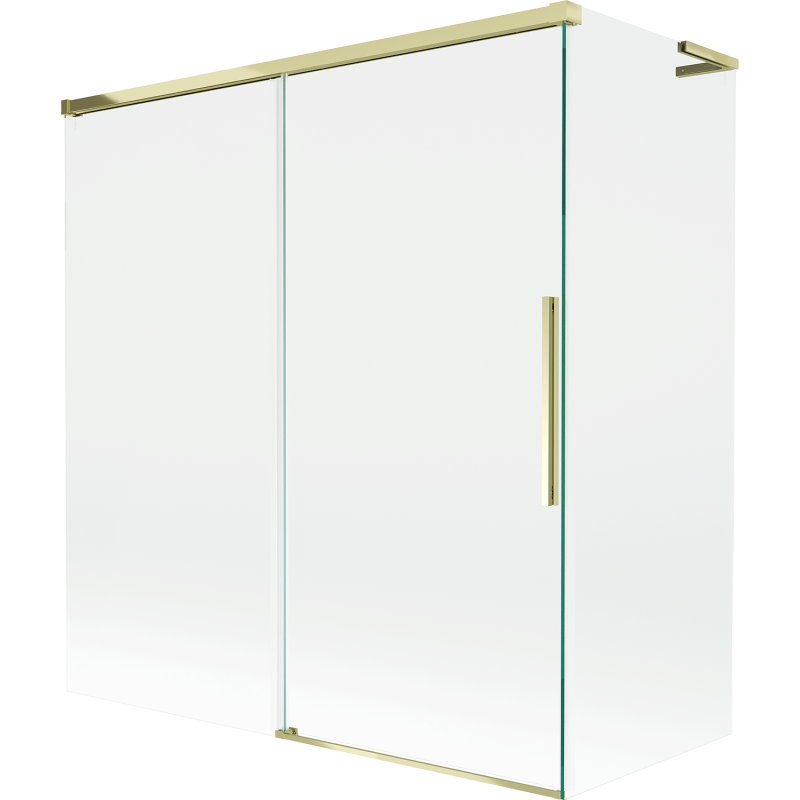 Mexen Rox L pare-douche de baignoire 2 panneaux coulissants 150 + 70 x 150 cm, transparent, doré - 8C9L-150-070-50-00