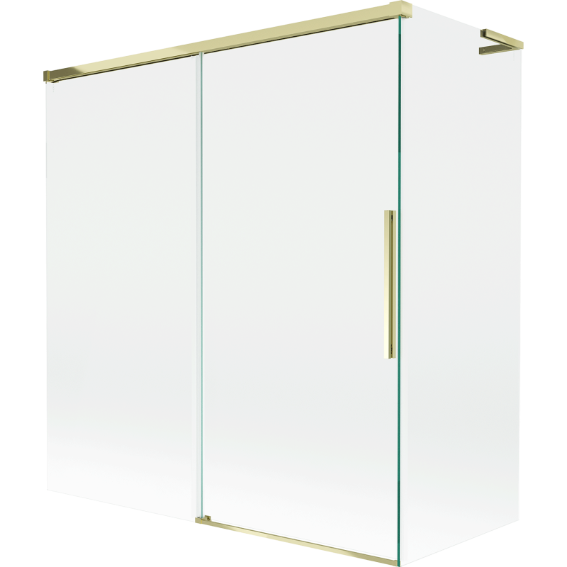 Mexen Rox L paroi de baignoire à 2 panneaux coulissants 150 + 70 x 150 cm, transparent, doré - 8C9L-150-070-50-00