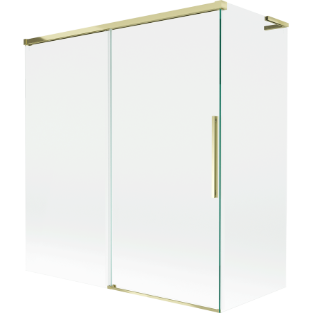 Mexen Rox L paroi de baignoire à 2 panneaux coulissants 150 + 70 x 150 cm, transparent, doré - 8C9L-150-070-50-00
