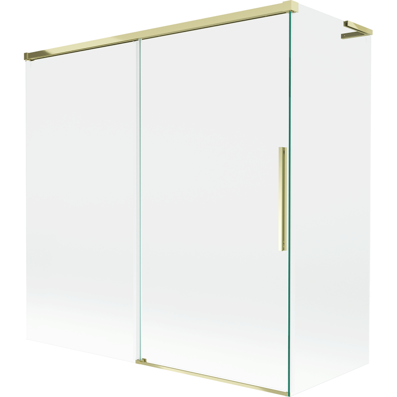 Mexen Rox L paroi de baignoire 2 volets coulissante 170 + 70 x 150 cm, transparent, doré - 8C9L-170-070-50-00