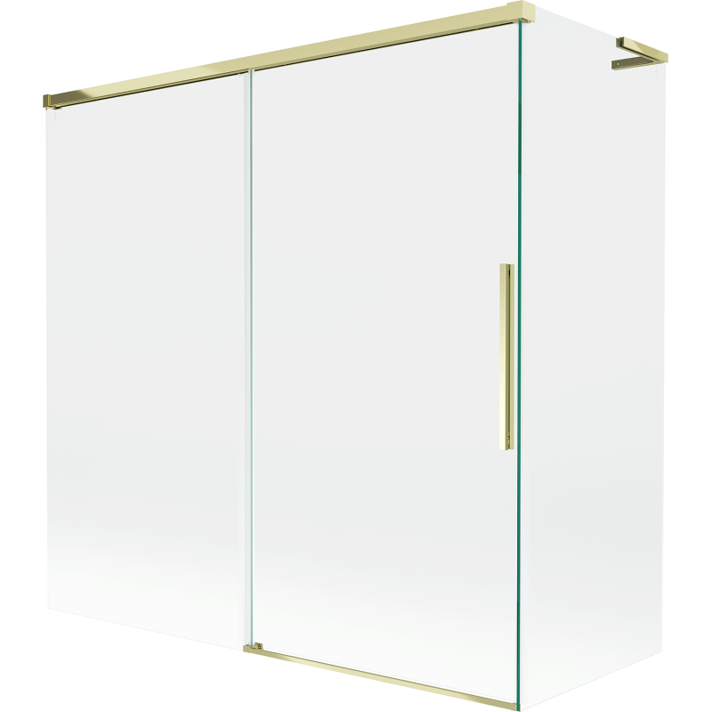 Mexen Rox L paroi de baignoire à 2 volets coulissants 170 + 75 x 150 cm, transparent, doré - 8C9L-170-075-50-00