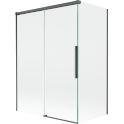 Mexen Rox paroi de douche 2 battants coulissants 120 + 70 x 150 cm, transparent, gris canon brossé - 8C9-120-070-66-00