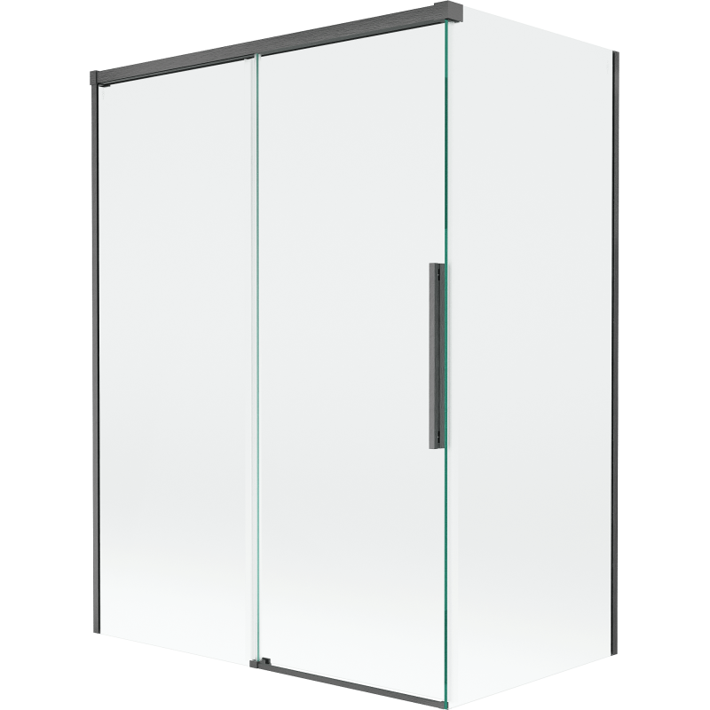 Mexen Rox paroi de douche à 2 panneaux coulissants 120 + 70 x 150 cm, transparent, gris canon brossé - 8C9-120-070-66-00