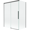 Mexen Rox paroi de douche à 2 panneaux coulissants 120 + 70 x 150 cm, transparent, gris canon brossé - 8C9-120-070-66-00