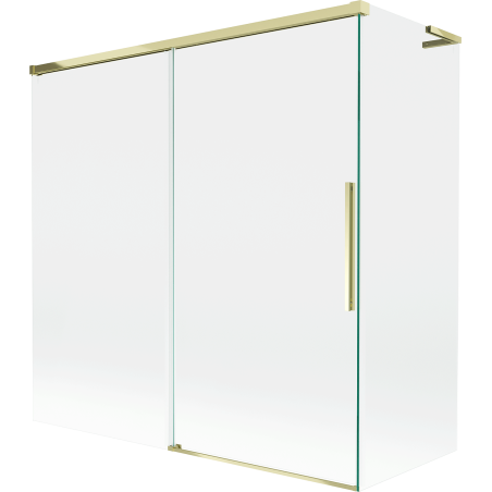 Mexen Rox L paroi de baignoire à 2 battants coulissants 170 + 80 x 150 cm, transparent, doré - 8C9L-170-080-50-00