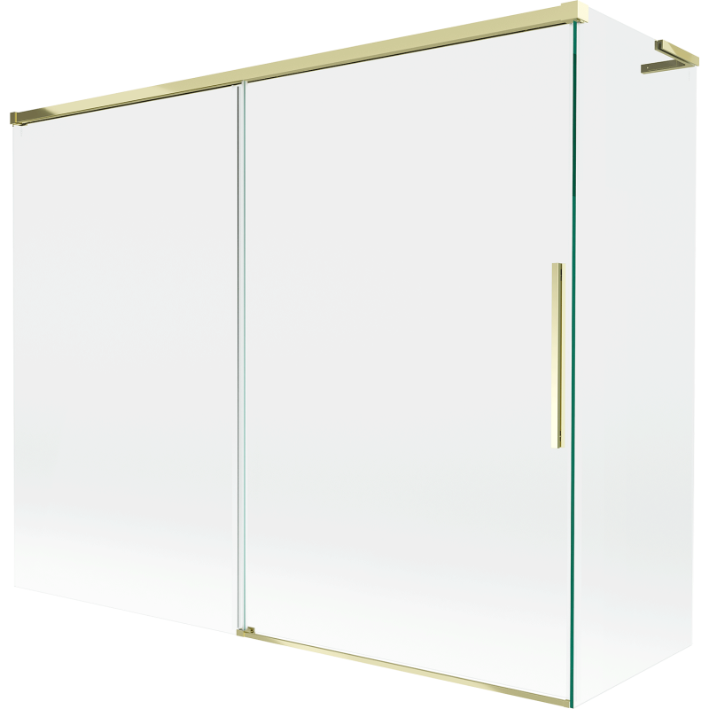 Mexen Rox L paroi de baignoire coulissante à 2 panneaux 190 + 80 x 150 cm, transparent, doré - 8C9L-190-080-50-00