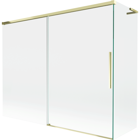 Mexen Rox L paroi de baignoire coulissante à 2 panneaux 190 + 80 x 150 cm, transparent, doré - 8C9L-190-080-50-00