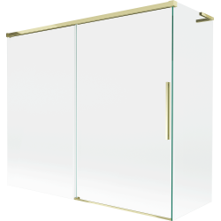 Mexen Rox L pare-douche de baignoire à 2 volets coulissants 180 + 90 x 150 cm, transparent, doré - 8C9L-180-090-50-00