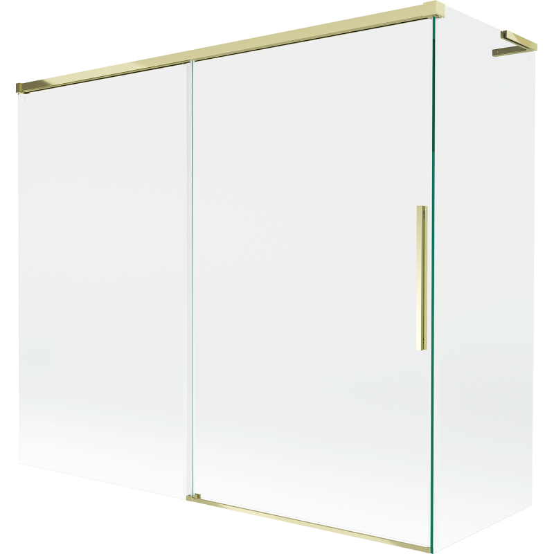 Mexen Rox L pare-douche de baignoire à 2 volets coulissants 180 + 90 x 150 cm, transparent, doré - 8C9L-180-090-50-00