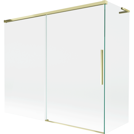 Mexen Rox L paroi de baignoire à 2 volets coulissants 180 + 90 x 150 cm, transparent, doré - 8C9L-180-090-50-00