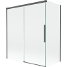 Mexen Rox paroi de douche 2 volets coulissants 140 + 70 x 150 cm, transparent, gris canon brossé - 8C9-140-070-66-00