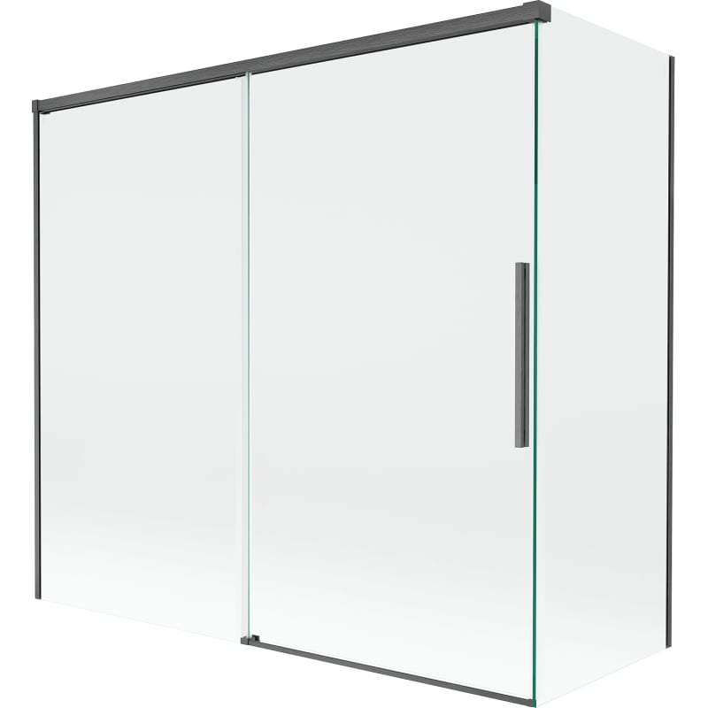 Mexen Rox paroi de baignoire à 2 panneaux coulissants 170 + 70 x 150 cm, transparent, gris canon brossé - 8C9-170-070-66-00