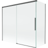 Mexen Rox paroi de douche à 2 volets coulissants 170 + 70 x 150 cm, transparent, gris fusil brossé - 8C9-170-070-66-00