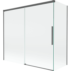 Mexen Rox paroi de douche à deux panneaux coulissants 170 + 80 x 150 cm, transparent, gris canon brossé - 8C9-170-080-66-00