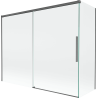 Mexen Rox paroi de douche à 2 volets coulissante 190 + 80 x 150 cm, transparent, gris fusil brossé - 8C9-190-080-66-00