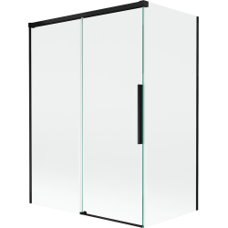 Mexen Rox paroi de baignoire coulissante à 2 volets 120 + 70 x 150 cm, transparent, noir - 8C9-120-070-70-00