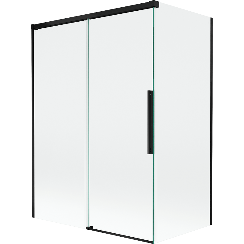 Mexen Rox paroi de baignoire coulissante à 2 volets 120 + 70 x 150 cm, transparent, noir - 8C9-120-070-70-00