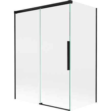Mexen Rox paravent de baignoire coulissant à 2 vantaux 120 + 70 x 150 cm, transparent, noir - 8C9-120-070-70-00