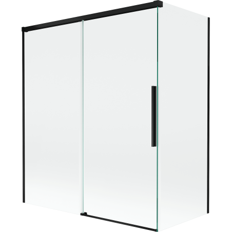 Mexen Rox paroi de baignoire 2 volets coulissants 140 + 70 x 150 cm, transparent, noir - 8C9-140-070-70-00