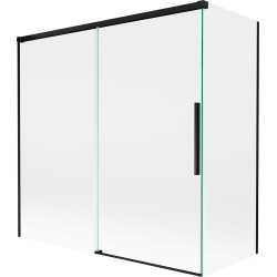 Mexen Rox paroi de baignoire 2 panneaux coulissants 160 + 70 x 150 cm, transparent, noir - 8C9-160-070-70-00