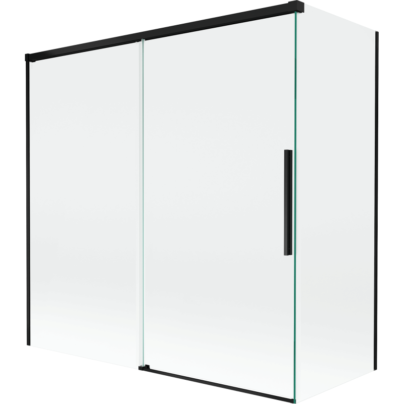 Mexen Rox paroi de baignoire 2 panneaux coulissants 160 + 70 x 150 cm, transparent, noir - 8C9-160-070-70-00