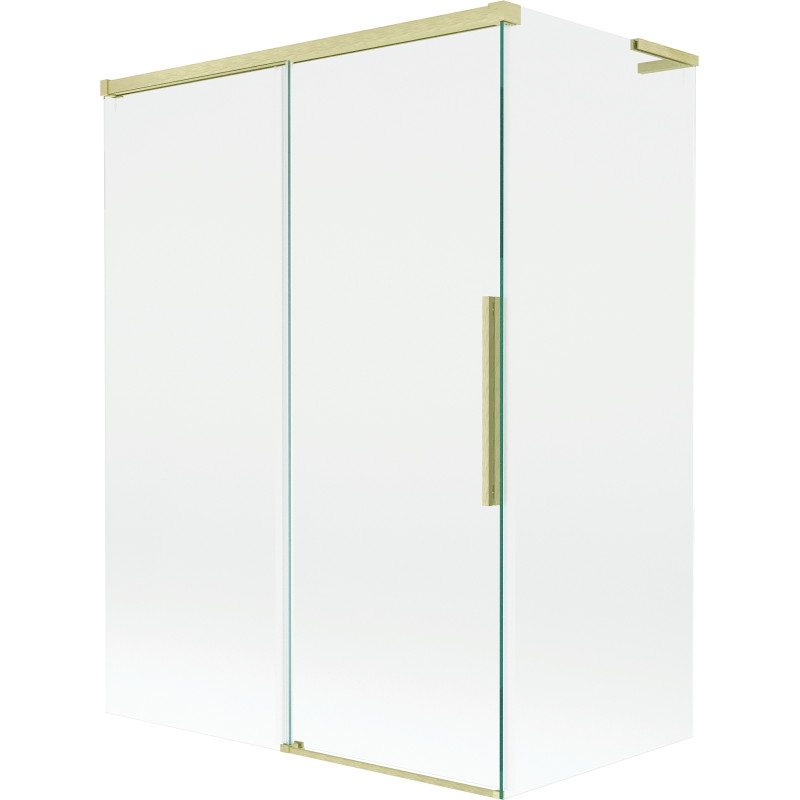 Mexen Rox L paroi de baignoire 2 volets coulissants 120 + 70 x 150 cm, transparent, doré brossé - 8C9L-120-070-55-00