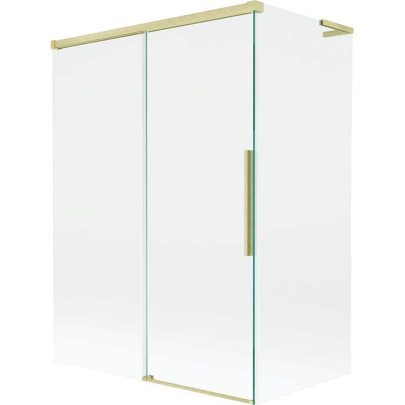 Mexen Rox L paroi de baignoire à 2 volets coulissante 120 + 70 x 150 cm, transparent, doré brossé - 8C9L-120-070-55-00