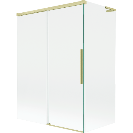 Mexen Rox L paroi de baignoire coulissante à 2 battants 120 + 70 x 150 cm, transparent, or brossé - 8C9L-120-070-55-00