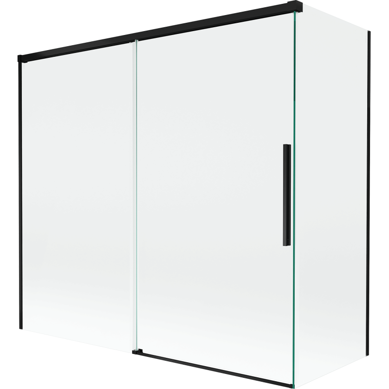 Mexen Rox paroi de douche 2 volets coulissants 170 + 70 x 150 cm, transparent, noir - 8C9-170-070-70-00