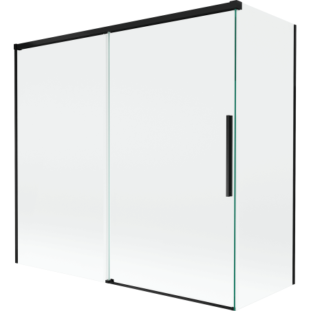 Mexen Rox paroi de baignoire 2 volets coulissants 170 + 70 x 150 cm, transparent, noir - 8C9-170-070-70-00
