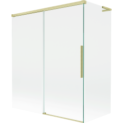 Mexen Rox L paroi de baignoire 2 volets coulissants 140 + 70 x 150 cm, transparent, or brossé - 8C9L-140-070-55-00