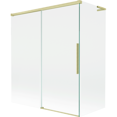 Mexen Rox L paroi de baignoire 2 volets coulissante 140 + 70 x 150 cm, transparent, or brossé - 8C9L-140-070-55-00