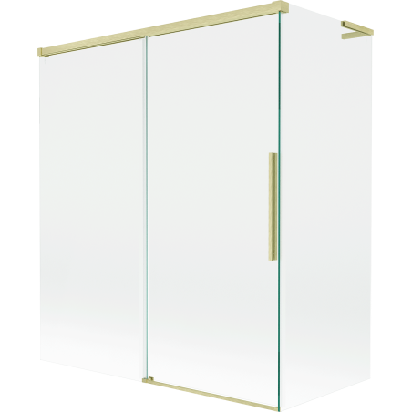 Mexen Rox L paroi de baignoire 2 volets coulissants 140 + 70 x 150 cm, transparent, or brossé - 8C9L-140-070-55-00