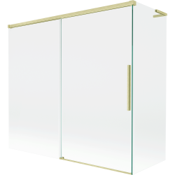 Mexen Rox L paroi de baignoire à double panneau coulissant 170 + 70 x 150 cm, transparent, doré brossé - 8C9L-170-070-55-00