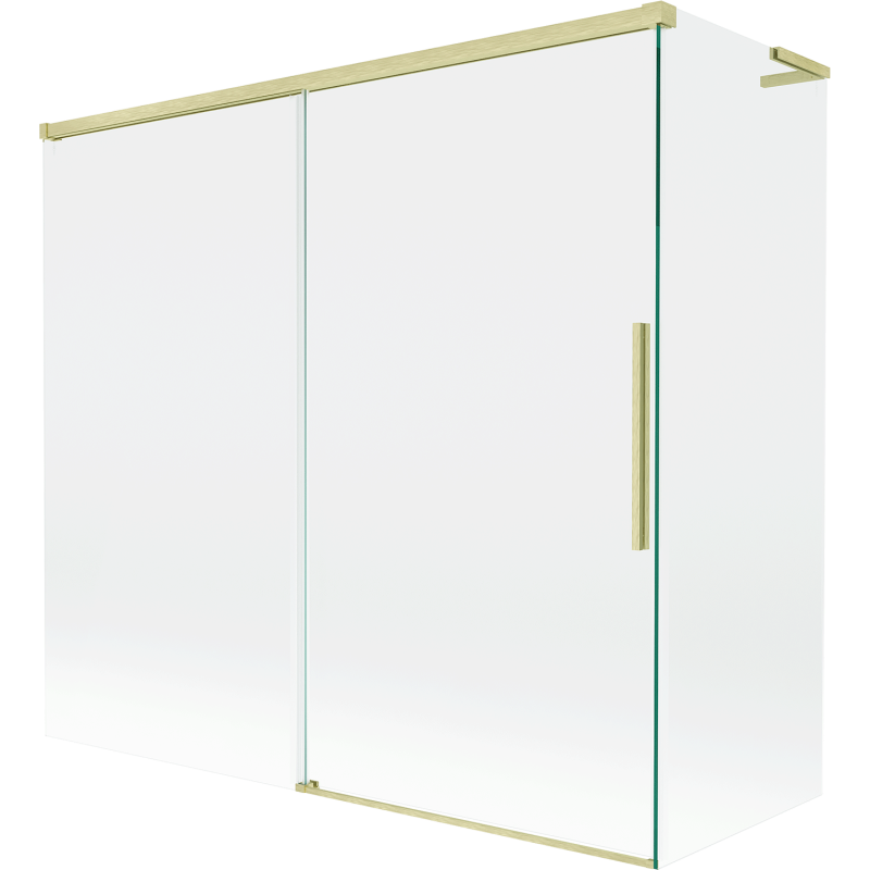 Mexen Rox L paroi de baignoire à double panneau coulissant 170 + 70 x 150 cm, transparent, doré brossé - 8C9L-170-070-55-00