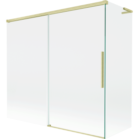 Mexen Rox L paroi de baignoire à double panneau coulissant 170 + 70 x 150 cm, transparent, doré brossé - 8C9L-170-070-55-00