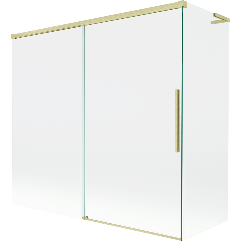 Mexen Rox L paroi de baignoire 2 volets coulissants 170 + 75 x 150 cm, transparent, doré brossé - 8C9L-170-075-55-00