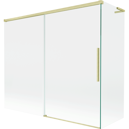 Mexen Rox L paroi de douche 2 volets coulissante 180 + 80 x 150 cm, transparent, doré brossé - 8C9L-180-080-55-00