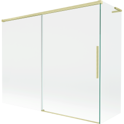 Mexen Rox L paroi de baignoire à 2 panneaux coulissants 190 + 80 x 150 cm, transparent, or brossé - 8C9L-190-080-55-00