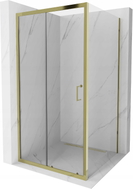 Mexen Apia cabine de douche coulissante 90 x 90 cm, transparente, dorée - 840-090-090-50-00