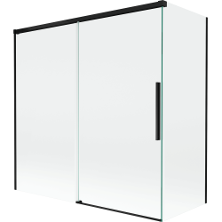 Mexen Rox paravent de douche à 2 volets coulissants 160 + 80 x 150 cm, transparent, noir - 8C9-160-080-70-00