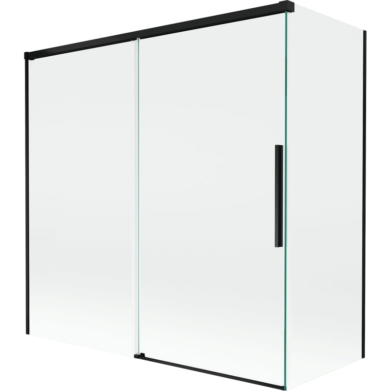 Mexen Rox paravent de douche à 2 volets coulissants 160 + 80 x 150 cm, transparent, noir - 8C9-160-080-70-00
