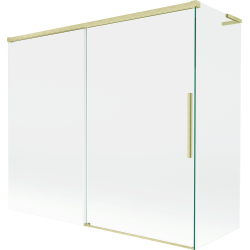 Mexen Rox L paroi de baignoire 2 volets coulissants 180 + 90 x 150 cm, transparent, or brossé - 8C9L-180-090-55-00