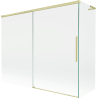 Mexen Rox L paroi de baignoire coulissante à 2 vantaux 190 + 90 x 150 cm, transparent, or brossé - 8C9L-190-090-55-00