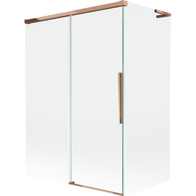 Mexen Rox L pare-douche pour baignoire à deux panneaux coulissants 120 + 70 x 150 cm, transparent, or rose - 8C9L-120-070-60-00