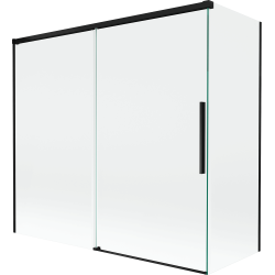 Mexen Rox paroi de douche 2 volets coulissants 170 + 80 x 150 cm, transparent, noir - 8C9-170-080-70-00
