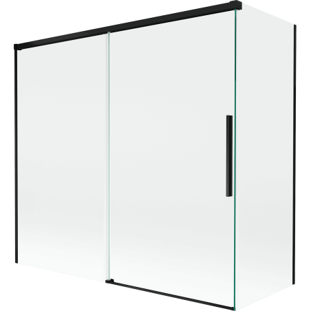 Mexen Rox paroi de douche 2 volets coulissants 170 + 80 x 150 cm, transparent, noir - 8C9-170-080-70-00