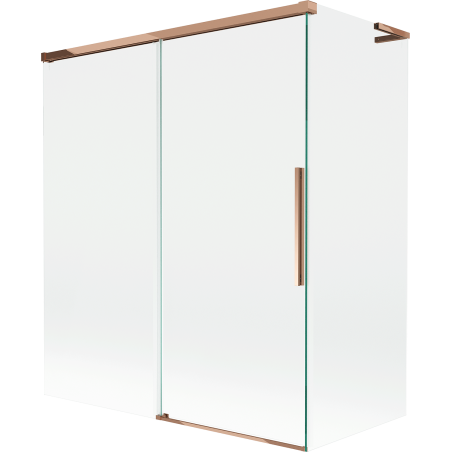 Mexen Rox L paroi de baignoire 2 volets coulissants 140 + 70 x 150 cm, transparent, or rose - 8C9L-140-070-60-00