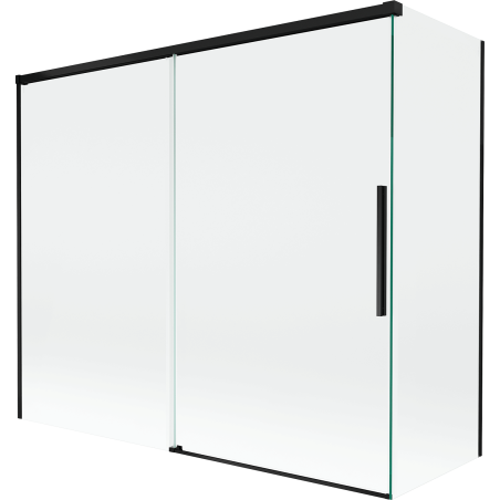 Mexen Rox paroi de douche 2 volets coulissants 180 + 80 x 150 cm, transparent, noir - 8C9-180-080-70-00
